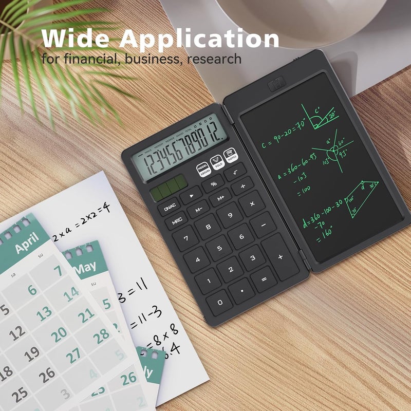 ROATEE Desk Calculator with Erasable LCD Notepad Calculators Desktop Basic Calculators for Middle School Cute Pocket Simple Calculator Office Desk Accessories Supplies Home Office Essential Big Button - Image 5